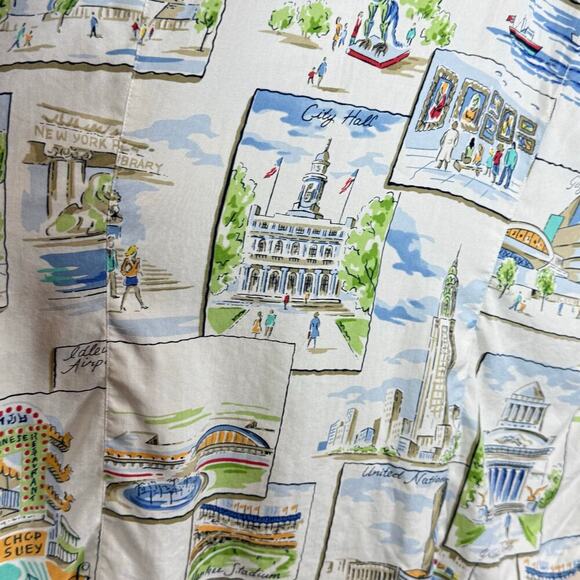 VTG plus Size women’s Button Down Blouse Novelty Print New York Liz Claiborne - Picture 6 of 11